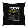 February Girl Facts Pisces Throw Pillow