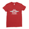 i have two titles dad and stepdad Ladies Fitted T-Shirt