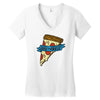 life is a pizza party Women's V-Neck T-Shirt