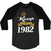 kings are born in 1982 3/4 Sleeve Shirt