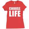 choose life wham retro 80s Ladies Fitted T-Shirt