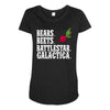 bears beets battlestar galactica Maternity Scoop Neck T-shirt