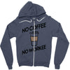 no coffee no workee Zipper Hoodie