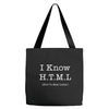 i know html Tote Bags