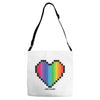 Love Is Love Lgbt Rainbow Heart Adjustable Strap Totes