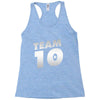 team 10 silver Racerback Tank