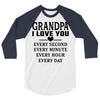 I Love You Grandpa 3/4 Sleeve Shirt