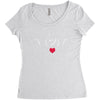 Stick Heart Women's Triblend Scoop T-shirt