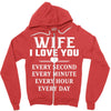 I Love you Wife Zipper Hoodie