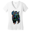 polygonal owl Women's V-Neck T-Shirt