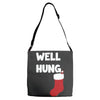well hung endowed christmas stocking funny Adjustable Strap Totes