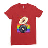 Ceremony of Love with Rainbow Colors Ladies Fitted T-Shirt