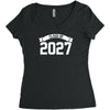 class of 2027 novelty high school elementary Women's Triblend Scoop T-shirt