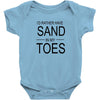 id rather have sand in my toes Baby Bodysuit