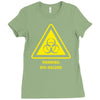 biohazard symbol laboratory hazard warning sign Ladies Fitted T-Shirt