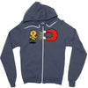 khaki chick magnet Zipper Hoodie