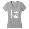 i love vinyl Women's V-Neck T-Shirt