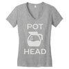 pot head coffee lover Women's V-Neck T-Shirt