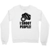 i shoot people t shirt funny photographer tee camera photography digit Crewneck Sweatshirt
