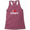 i love rugby mens funny cotton Racerback Tank