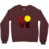 love softball Crewneck Sweatshirt