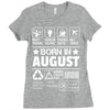 Born In August Ladies Fitted T-Shirt