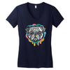 pug face Women's V-Neck T-Shirt