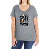 cats cats cats Ladies Curvy T-Shirt