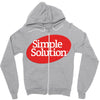 simpe solution Zipper Hoodie