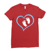 Baby Boy with Heart Any Name Customized Ladies Fitted T-Shirt
