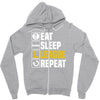 eat sleep league Zipper Hoodie