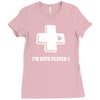 i'm with player two Ladies Fitted T-Shirt