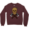 skull wood Crewneck Sweatshirt