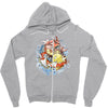 shining splash koi Zipper Hoodie