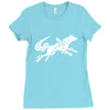 okami tribute wolf ladies Ladies Fitted T-Shirt