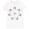 rainbow flower Ladies Fitted T-Shirt