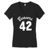 beavers 42 Women's V-Neck T-Shirt
