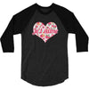 Jet'aime Flower Heart 3/4 Sleeve Shirt