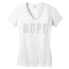 nope (2) Women's V-Neck T-Shirt