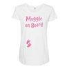 Muggle On Board Pink Maternity Scoop Neck T-shirt
