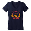 This Girl Loves Her Bulldog Women's V-Neck T-Shirt
