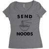 send noods Women's Triblend Scoop T-shirt