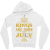 kings are born in july Zipper Hoodie