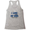 my wife lets me fishing Racerback Tank