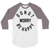 donut worry be happy 3/4 Sleeve Shirt