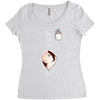 Peek a Boo with Pocket Baby Girl Women's Triblend Scoop T-shirt