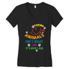 caring for animals isn't what i do it's who i am Women's V-Neck T-Shirt