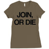 join, or die Ladies Fitted T-Shirt