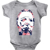 michael myers floral mask Baby Bodysuit