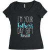I'm Your Father's Day Gift Mom Says You're Welcome Boy Women's Triblend Scoop T-shirt